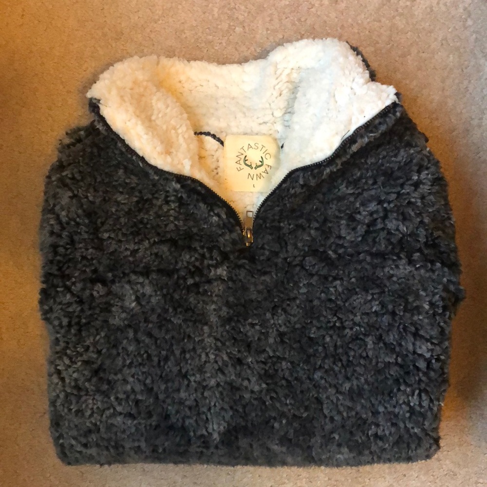 Grey bear fleece
